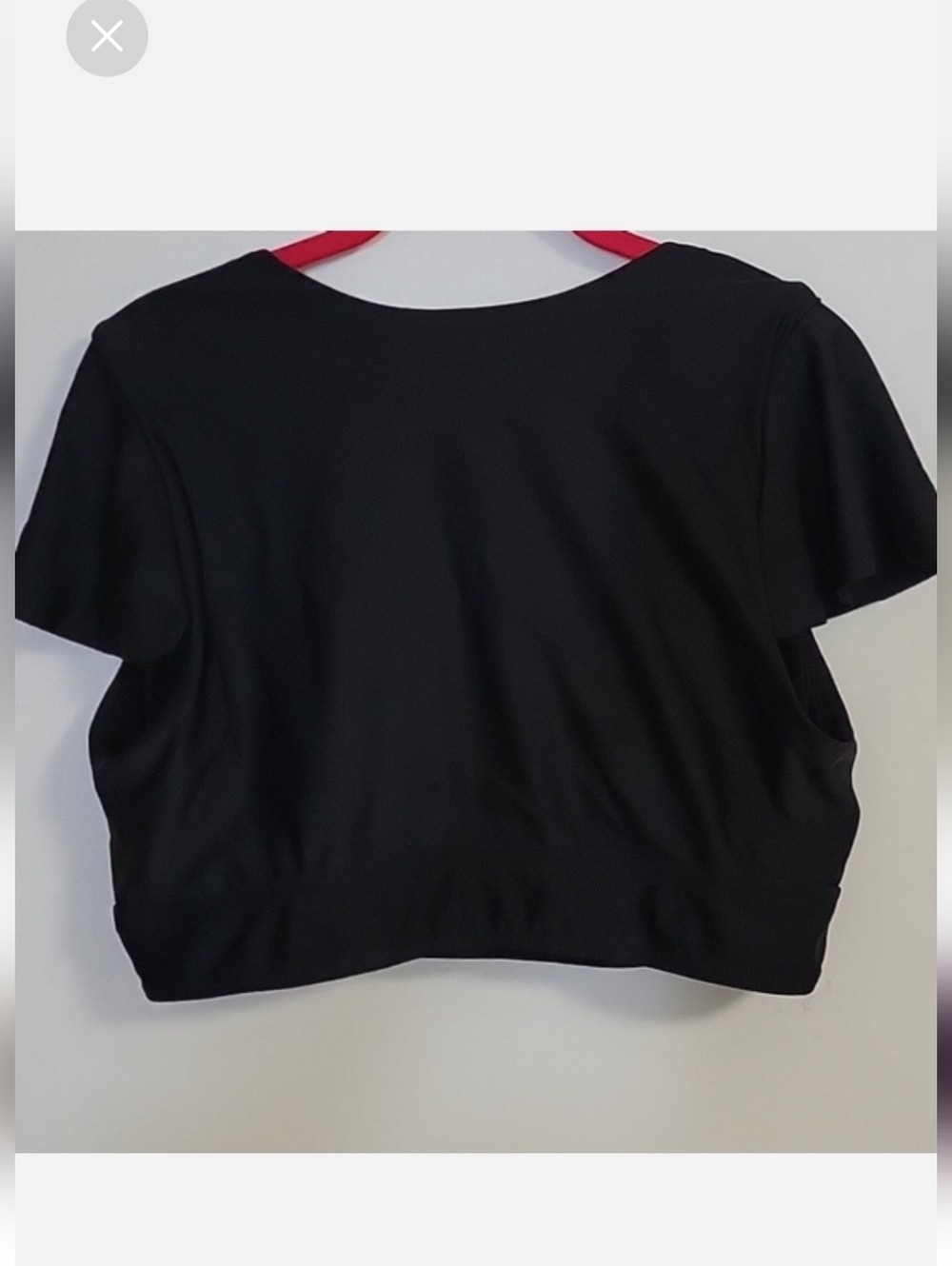 Torrid Black Knot Front Swim Crop Top Size 1X Sold Out - Picture 4 of 7